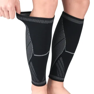 Cross-border Sports Calf Sleeves Outdoor Knitted Compression Leg Warmers Basketball Soccer Hiking Running Non-slip Soft Leg