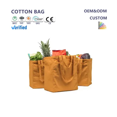 Eco-friendly Canvas Bags Multi-Purpose Reusable Blank Canvas Cotton Bags for Grocery Bags