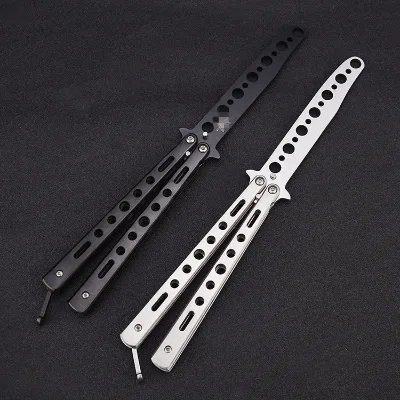 Beginner Practice Butterfly Knife, Riveted No Maintenance Balisong Trainer, Unsharpened Flipping Tool for Safe Skill Learning
