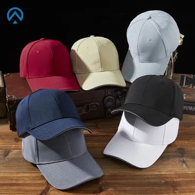 New Arrival Unisex Cotton Sandwich Baseball Cap BSCI Certified OEM Design Vintage Letter Oxford Plain Color Perforated Sporty