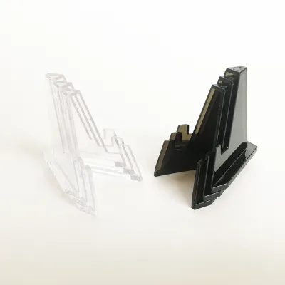 Black Plastic Coin Show Holder for Cabinet Clear Acrylic Medals Coins Display Stand