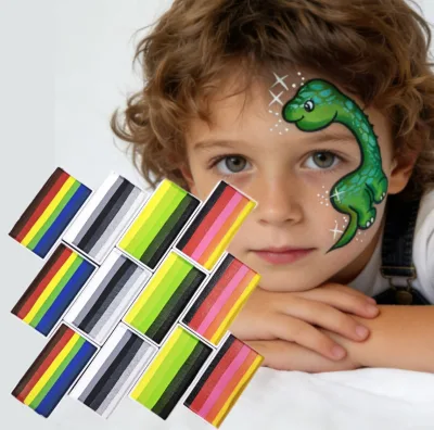 Professional 6 Colors Washable Natural Plant Cosplay Makeup Body Paint Colorful Face Paint Accept Customized Logo