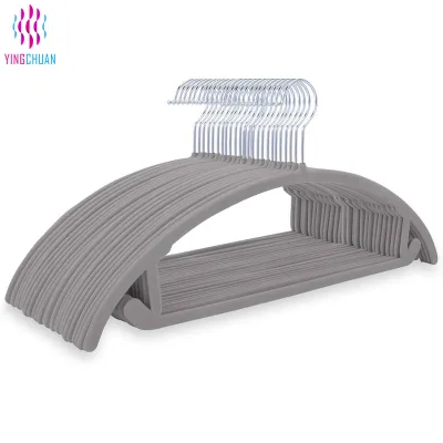 China Supplier Hanger Non-slip Heavy-duty Sabitan Ng Amerikana Flexible Cost-effective Custom Velvet Hanger for Clothing