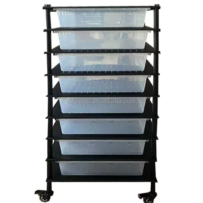 Flat pack stacked composite metal adult reptile racks, corn snakes, king snakes, lizards raised breeding house with bathtub