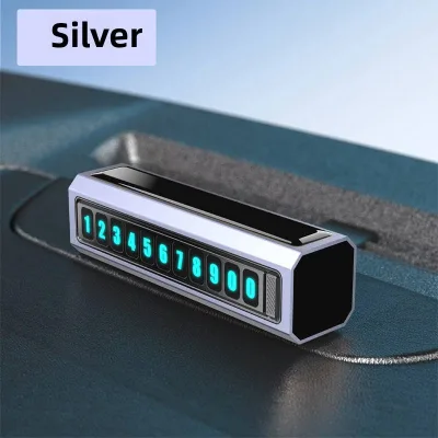 New Style Temporary Aluminum Alloy Center Console Parking Sign Radar-sensing Smart Light Control Solar Charging Dashboard Number