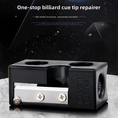 Billiard Cue Multi-Functional 8-in-1 Metal Tip Repair Tool Pencil Sharpener-Style Curvature Sander for Large-Tip Shaping