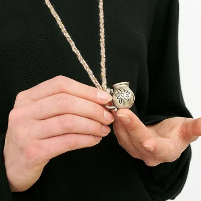 Daidan Custom Jewelry Unique Braided Environmental Brass Milk Jug Long Sweater Necklace