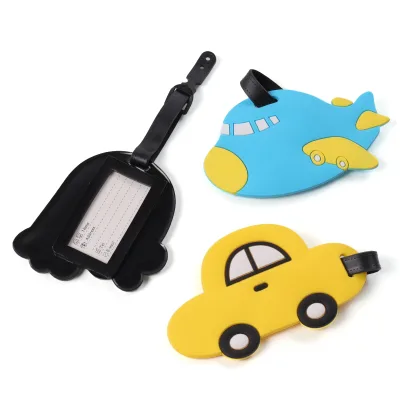 Waterproof Soft Pvc Printed Baggage Luggage Tags Pleasant Journey Wedding Favor Luxury Name Tag Luggage