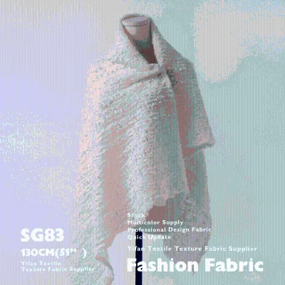 Fashion Fabric Composite Double-layer Erosion Hole Texture Soft and Warm Bubble Lace Wool Fabrics for Clothing Coat Jacket