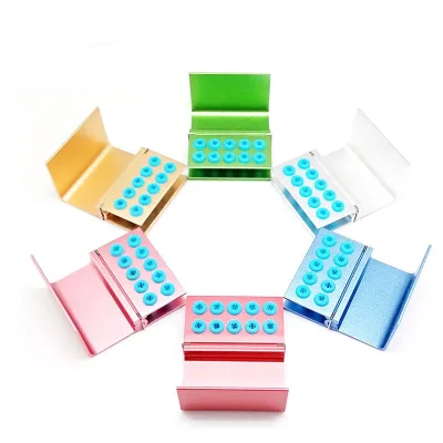 Hot Selling Dental Burs Holder OEM Colorful 10 16 30 Holes Bur Box Dentistry Lab Tools Instruments
