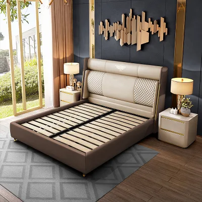 Wholesale Factory Price Wooden Bed king Size Upholstered Beds Super Oem