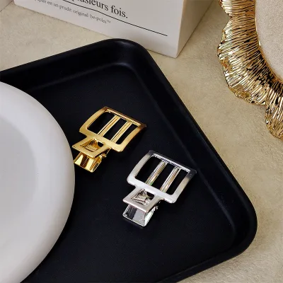 Summer New Design Large Irregular Solid Color Metal Women Duck Hair Clips Handmade Custom Hair Claw for Wholesale
