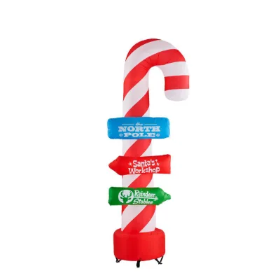 Waterhan Style 80CM/Custom Size PVC Crutches Christmas New Year Halloween Decoration Inflatable Candy Cane Stick 2 Colors