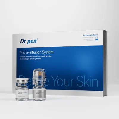Dr Pen MIS-20 Serum Kit 4 Microneedle Stamps Facial Skin Care for Home Use Complete Set Daily Care