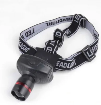 Custom 3W LED Headlamp With 3 Modes, Zoomable Head Flashlight for Camping and Fishing