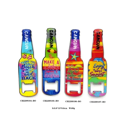 Custom Designed Metal Beer Bottle Opener Souvenir Fridge Magnet Openers for Promotional Gifts
