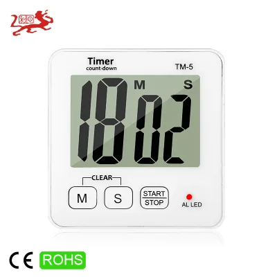 TM-5 Hot Sale LED Alarm Indicator Light Cooking Timer,12h/24h Display Digital Kitchen Timer