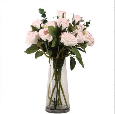 Artificial Roses Silk Roses Bouquet Long Stems Rose 2 Heads for Flower Arrangement Party We
