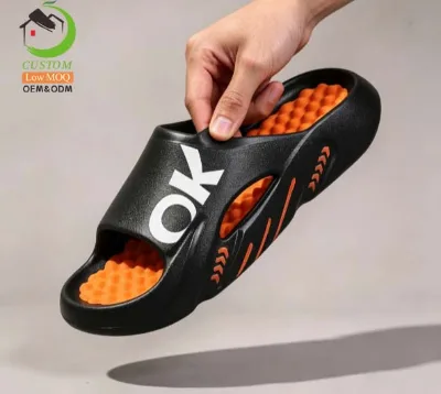 Factory Price Anti-slip EVA Cushioning Light Weight Bathroom Slippers with Durable Massage Sole for Home Hotel Indoor Shower Use