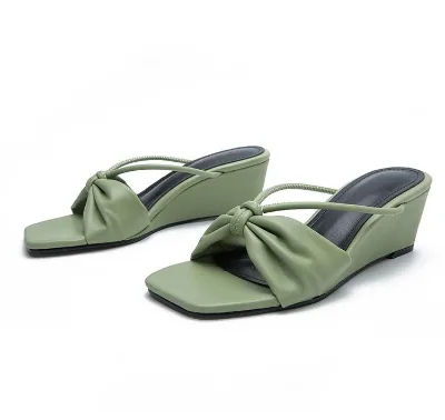 Manufacturer 2024 New Design Women's Summer Flat Sandals Bowknot Fashion Slippers Custom Branded Wholesale Customizable Girls