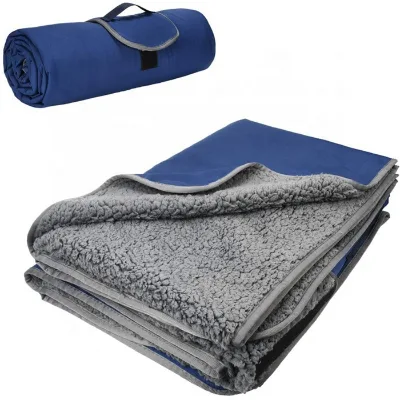 Waterproof Camping Outdoor Blanket Waterproof Foldable Blanket with Sherpa Lining