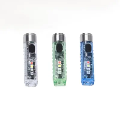 Outdoor High-Intensity LED Flashlight with BSCI Mini Portable Keychain Light USB Charging Magnetic Design ABS