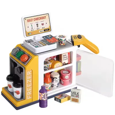 Kitchen Toys Simulation Food Bread Coffee Cake Pretend Play Kids Coffee Machine Toy Set Shopping Cash Register Toys For Children