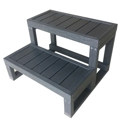 Nice Appearance Wood Hot Tub Step Small Density Spa Tub Step