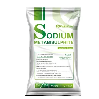 High Quality Food Grade Sodium Metabisulphite (Na2S2O5) Industrial Powder in 25kg/50kg PP+PE Bag