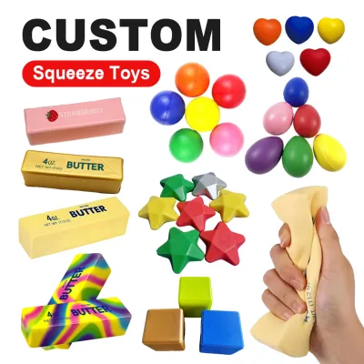 Eco-friendly Butter Squeeze Toy Cube Stress Relief Squishies Soft Toy Office Desk Decoration Customized Logo