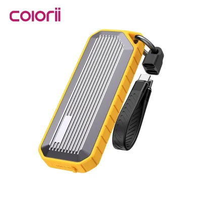 IP65 Waterproof Shock Dustproof Alloy Portable M.2 SSD Enclosure USB3.2 Gen2 Type-C 10Gbps External SSD Case Support NVMe SATA