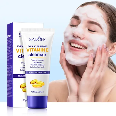 Private Label Skincare Products Organic Face Cleanser New Deep Cleansing Vitamin C E Fruit Milk Foaming Facial Cleanser