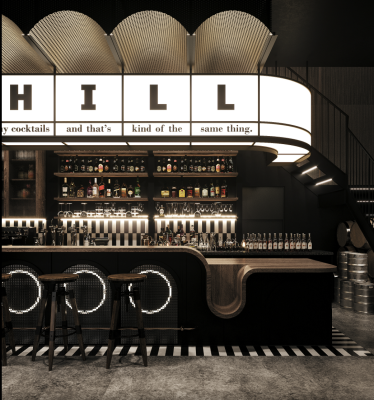 Modern Wooden Wine bar Counter Music Restaurant Nightclub bar Counter I-shape Pub bar Counter