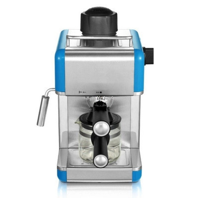 Classical Espresso Coffee Machine Automatic Milk Frother 3.5bar Pump Pressure Electric Manual Power Glass Household Hotel US