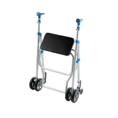 Bliss Medical Hot Product Adjustable Aluminum Rehabilitation Therapy Cart Rollator with Two Dual Wheels and Seat