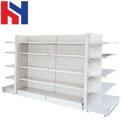 OEM ODM 100kg Per Tier Modular Design Black White Color for Pharmacy 5-Tier Metal Display Rack