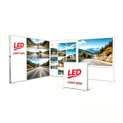 Lightweight Foldable SEG Light Bos Booth, Rust-Resistant Heavy-Duty Material for Outdoor Use for Booth Exhibition and Trade Show