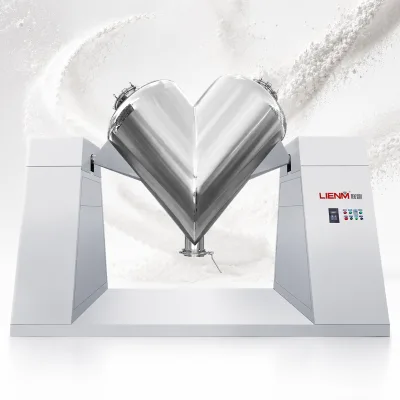 Supplier V Type SUS304 Stainless Steel Dry Powder Mixing Machine High Efficiency Ribbon Powder Blender for Chemical