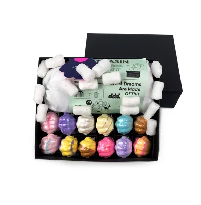 Private Label Packaging Moisturized Relaxing Organic Natural Sea Shell Bath Bombs Gift Set