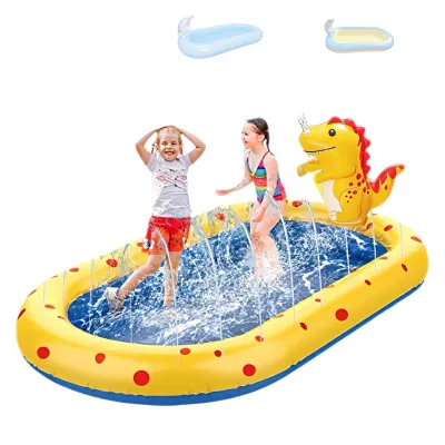 170*103*65CM Kids Outdoor Playing Inflatable Sprinkler Splash Dinosaur Shark Animal Designed Swimming Pools Toy Sets in Stock