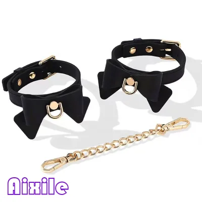 Sex Toys SM Bundle Adult Sex Toys Female Flirting Bow Bondage Handcuffs BDSM Bondage Cosplay Adjustable Sex Toys for Couple