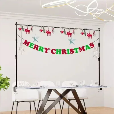 The Adjustable 1*1.5-meter Black Table Arch Hanging Bracket with a Handbag Holder Is Suitable for Party Decoration.