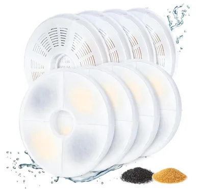 8 Pack Cat Water Fountain Filter Compatible with Catit / Catit Design Senses Fountain/Flower Fountain/Senses 2.0