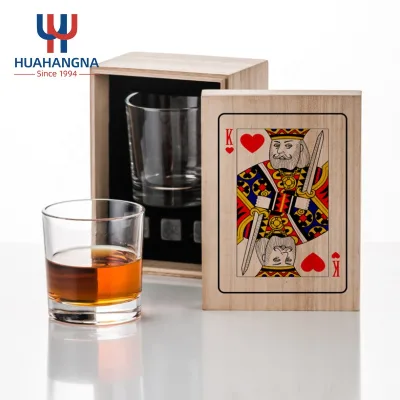 Custom Logo Printing 10 oz Old Fashioned Crystal Glass Barware Set Whiskey Stones for Chilling for Christmas Halloween