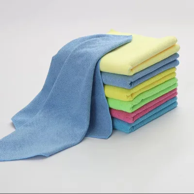 Microfiber Quick-Dry Soft Knitted Cleaning Towel Absorbent Custom Logo for Home and Auto Detailing