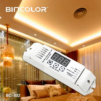 Bincolor BC-832 2 Channels 8A DMX Decoder Dmx512 Master Controller for Cct Light LED Cob Strip