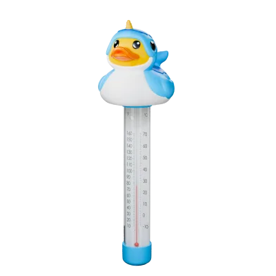 Factory Direct Narwhal Floating Swimming Pool Thermometer Ocean Animal Temperature Indicator with Nylon Rope