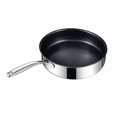 Factory 28cm Straight Side Frying Pan G8 Stainless Steel Nonstick Skillet Custom Cookware Bulk Supply