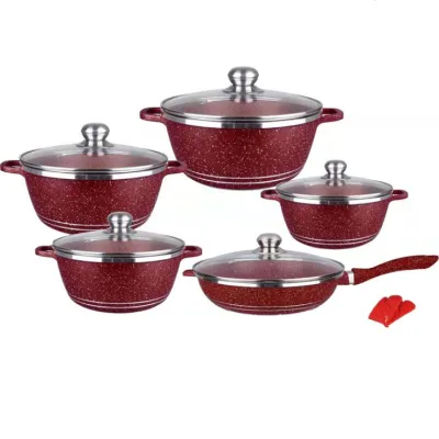 RAF 2025 Ceramic Cookware Set Non-Stick Granite Good Quality Easy Clean Base New Design Traje De Cocina