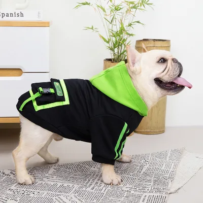 Fashion Splicing Movement Pet Hoodie Fashion Dog Clothes Pet Supplies with Pocket